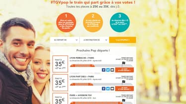 Pour le dimanche 5 juillet, c'est le Paris-Avignon qui a la faveur des internautes avec un taux de remplissage de 80%