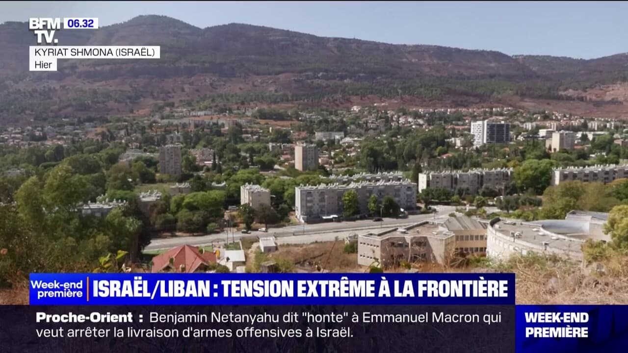 Tension extrême à la frontière entre Israël et le Liban où les partisans du Hezbollah et les soldats israéliens s'affrontent (1/1)