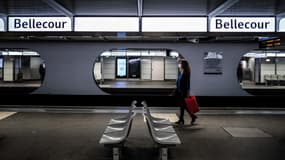 Station de métro à Lyon (illustration)