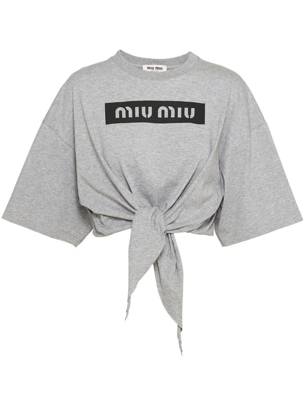 T-shirt crop Miu Miu 