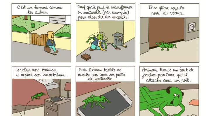 Une planche de la BD "Animan" d'Anouk Ricard Une planche de la BD "Animan" d'Anouk Ricard