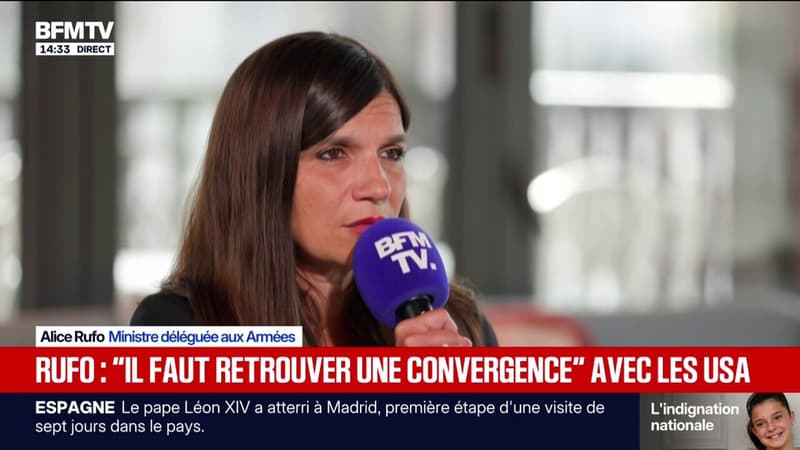 Alice Rufo, ministre déléguée des Anciens combattants, en marge de l'anniversaire du débarquement en Normandie: "nous ne sommes pas belligérants"