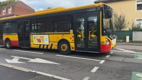 Un bus du réseau Soléo à Mulhouse.