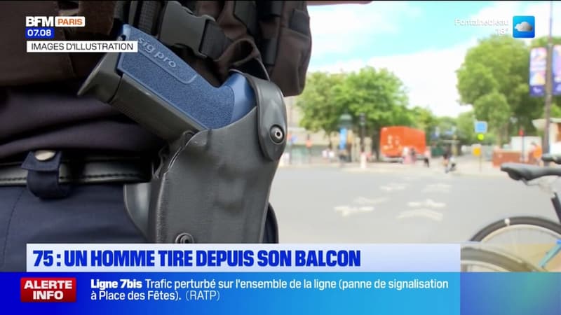 Paris: un homme interpellé après avoir tiré à l'arme à feu depuis son balcon