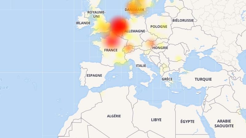 Les pannes survenues sur Snapchat ont été signalées sur le site Downdetector.