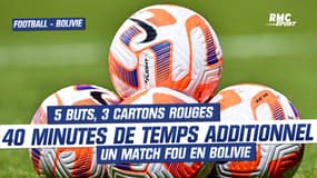 Football : 5 buts, 3 rouges, 40 minutes de temps additionnel, un match fou en Bolivie