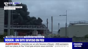 Incendie dans une usine à Rouen: le préfet "ne déplore pas de victime" pour l'heure