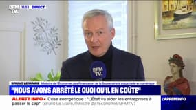 Bruno Le Maire: "Nous avons arrêté le 'quoi qu'il en coûte', nous ciblons les entreprises qui en ont le plus besoin"