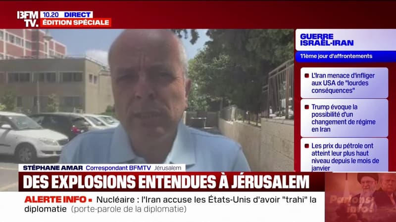 Israël/Iran: des explosions entendues à Jérusalem