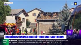 Hautes-Alpes: une habitation détruite par un incendie à Prunières