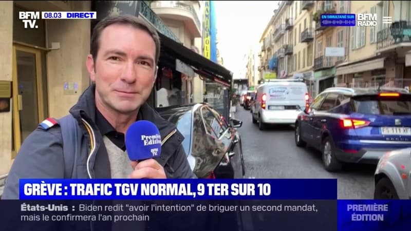 À pied ou en voiture, les habitants de Nice forcés d'adapter leur trajet à cause de la grève