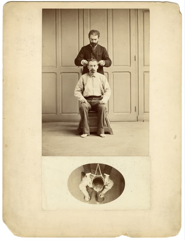 Un criminel sur la chaise Bertillon Un criminel sur la chaise Bertillon