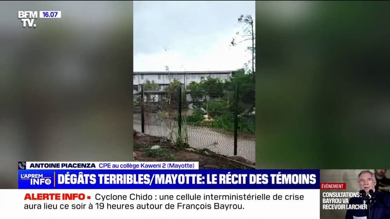 Antoine Placenza (CPE au collège Kaweni 2 à Mayotte), sur le cyclone: 