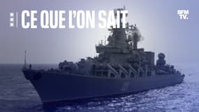 Le croiseur lance-missiles russe Moskva patrouille en Méditerranée au large de la Syrie le 17 décembre 2015