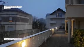 La ville de Rambouillet se réveille sous quelques flocons de neige