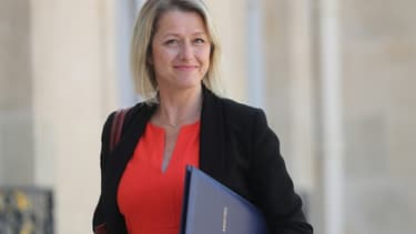 La nouvelle ministre de la Transition écologique Barbara Pompili, sur le perron de l'Elysée le 7 juillet 2020