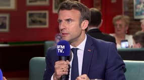 Emmanuel Macron sur BFMTV, le 11 avril 2022.