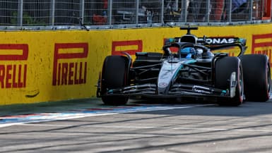 George Russell à bord de sa Mercedes lors des qualifications du Grand Prix du Canada, 14 juin 2025