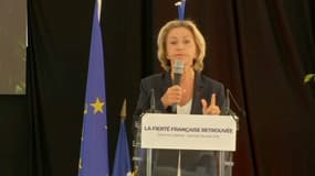 Valérie Pécresse s'exprime à Brive-la-Gaillarde, samedi 28 août 2021, lors de la rentrée de son mouvement "Libres!"