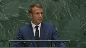 Emmanuel Macron à l'ONU ce mardi. 