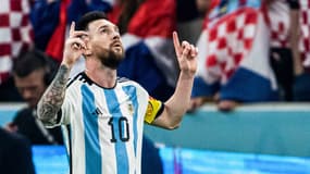 Lionel Messi lors d'Argentine-Croatie