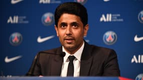 Nasser Al-Khelaïfi, président du PSG, à Paris le 23 mai 2022