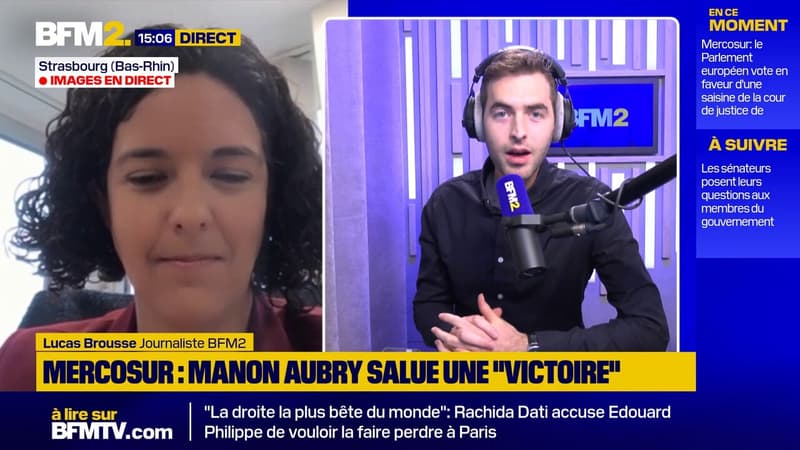 Mercosur: "Il y a eu une pression immense dans les couloirs du Parlement européen", dénonce Manon Aubry (LFI)