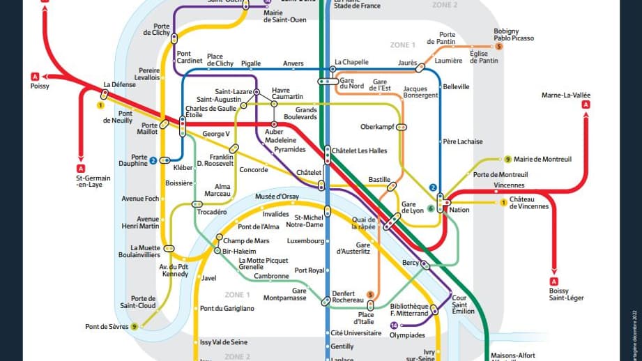 La carte des lignes de métro en circulation le 31 décembre.