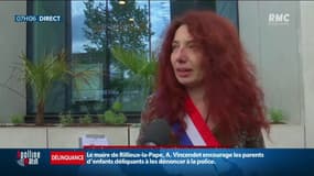 Bénédicte Taurine, députée LFI, réagit après avoir été bousculée dans une manifestation à Paris