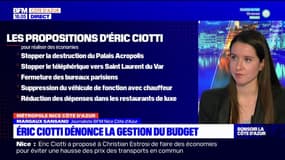 Éric Ciotti dénonce la gestion du budget de la métropole de Nice