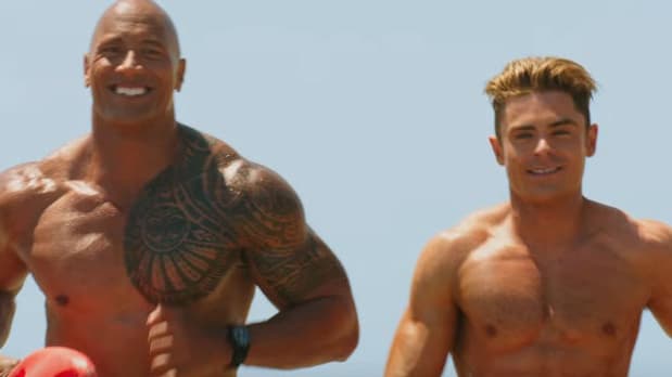 Dwayne Johnson et Zac Efron à l'affiche de "Baywatch" Dwayne Johnson et Zac Efron à l'affiche de "Baywatch"