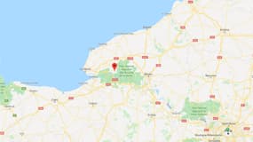 Le cargo s'est échoué sur la Seine, à hauteur de la commune de Saint-Maurice-d'Etelan. GOOGLE MAP