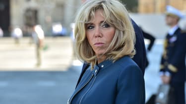 Brigitte Macron, le 14 juillet 2017.