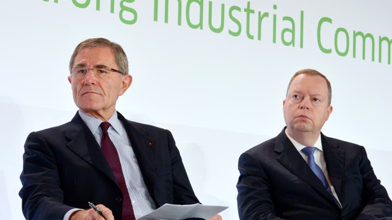 Le président d'Engie, Gérard Mestrallet, et le PDG de RWE, Peter Terium.