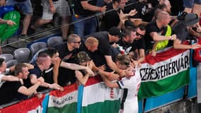 Les supporters hongrois célèbrent Fiola