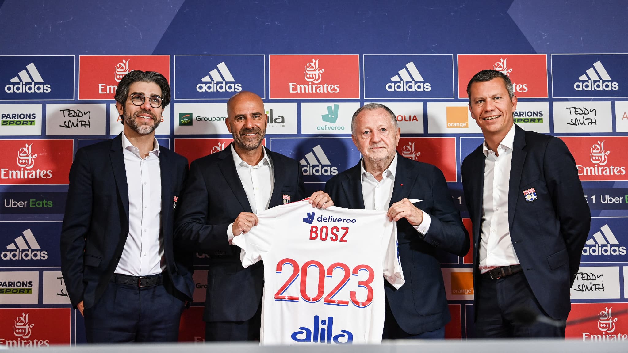 Peter Bosz lors de la présentation à Lyon