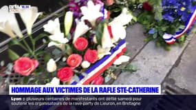 Hommage aux victimes de la rafle de la rue Sainte-Catherine à Lyon