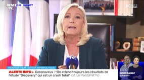 "On attend toujours les résultats de l'étude "Discovery" qui est un crash total", Marine Le Pen - 03/05