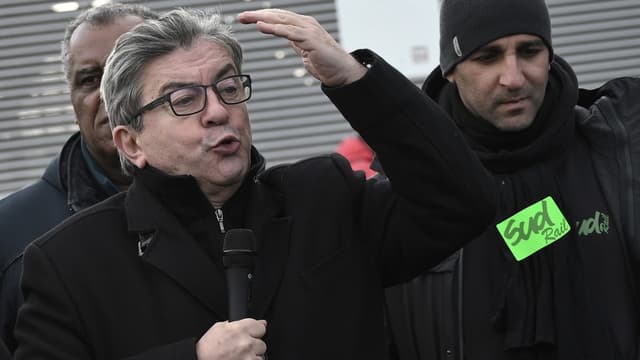 Jean-Luc Mélenchon le 24 décembre 2019 à la gare de Lyon à Paris.