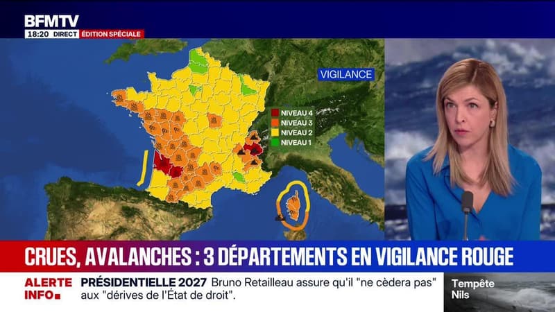 Marschall Truchot : Trois départements en vigilance rouge crues et avalanches - 12/02