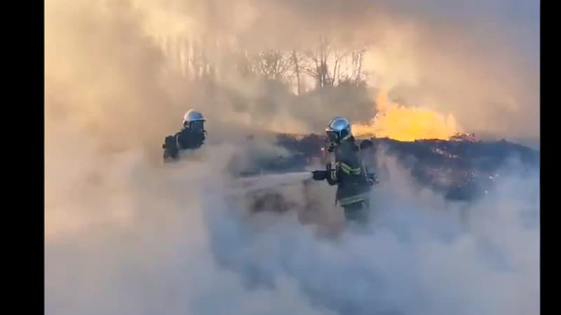 Nord: un important feu de palettes à Comines, des pompiers français et belges mobilisés