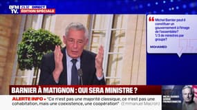 Michel Barnier à Matignon: "Peut-être le meilleur choix possible, compte tenu de sa personnalité et de sa capacité à négocier", estime Henri Guaino (ancien député LR)