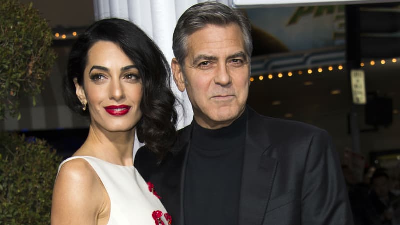 George Clooney et sa femme Amal à Hollywood en 2016