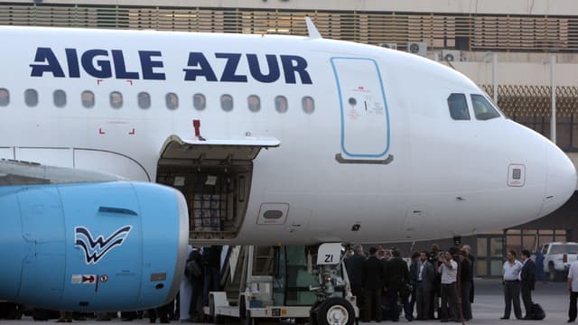 Un avion de la compagnie Aigle Azur à Bagdad (Irak) le 31 octobre 2010.