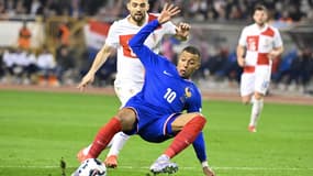 Kylian Mbappé en Ligue des nations face à la Croatie avec l'équipe de France