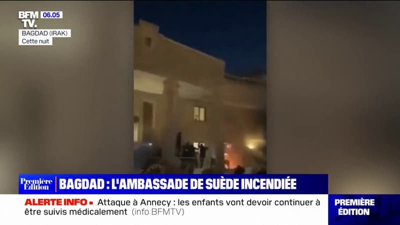 Coran brûlé à Stockholm: l'ambassade de Suède à Bagdad incendiée lors d'une manifestation