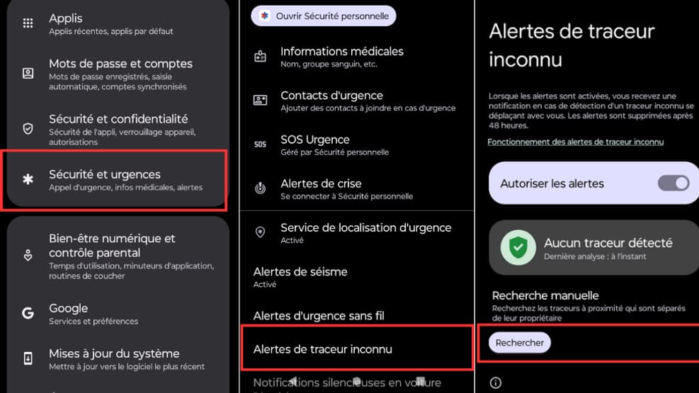 Voici comment faire une recherche manuelle