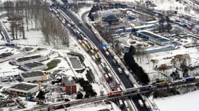 13 mars 2013 : l'autoroute A1 totalement paralysée en direction de Lille, à partir de Roissy.