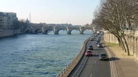 Les voies sur berge rive droite en début d'année, avant la fermeture à la circulation automobile.