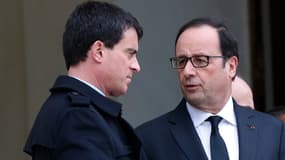 Manuel Valls et François Hollande, le 10 janvier 2015.